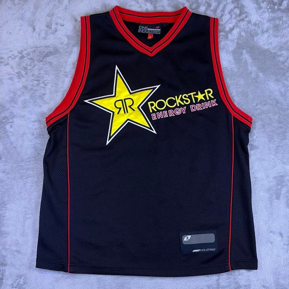 Y2K One Industries Rockstar Energy Drink 69 Motocross Jersey Tank Top Black